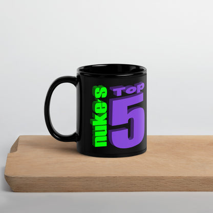 Nuke's Top 5 Black Glossy Mug Checklist- 11oz TWO SIDED