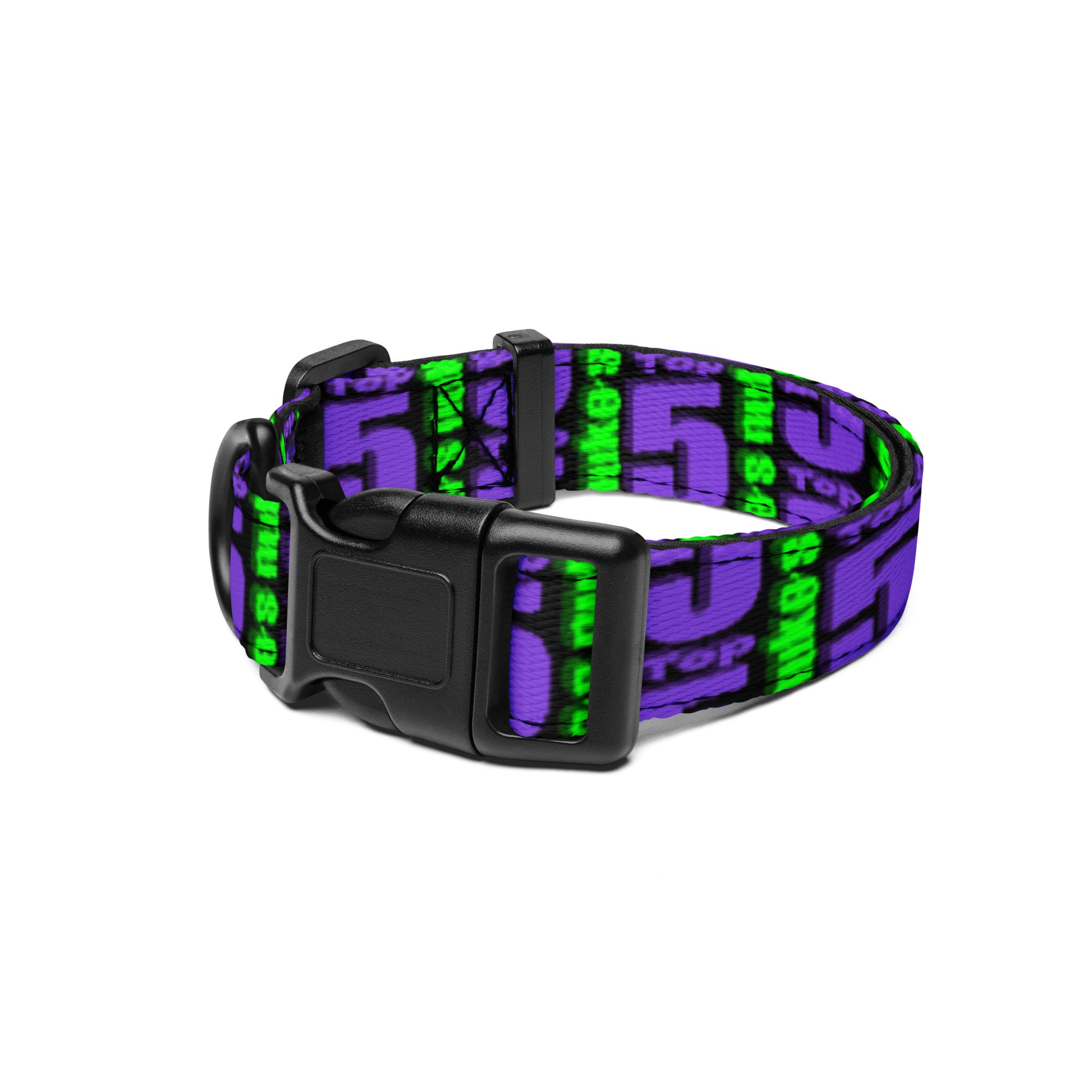 Pet collar with Nuke's Top 5 logo for dogs and cats.