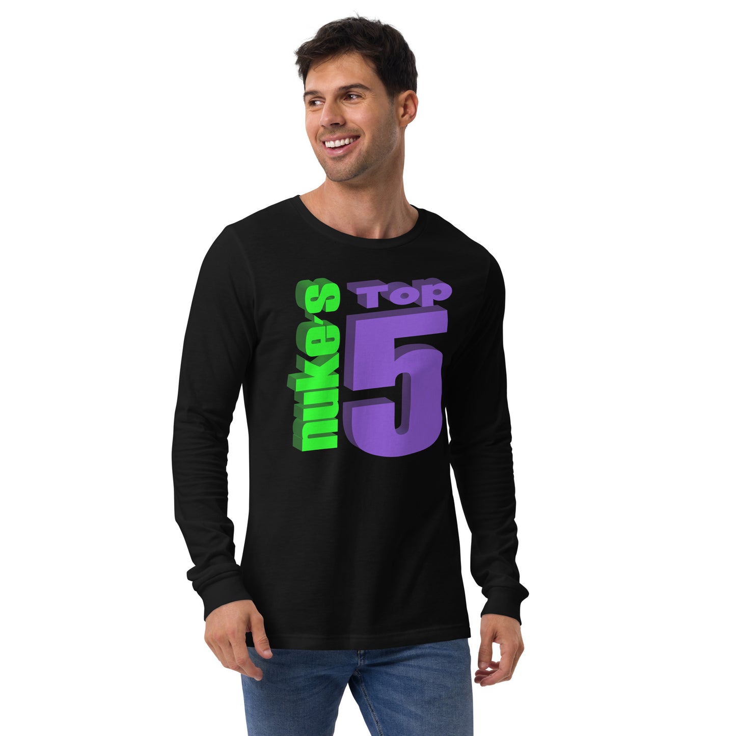Nuke's Top 5 Hand Long Sleeve Tee TWO SIDED