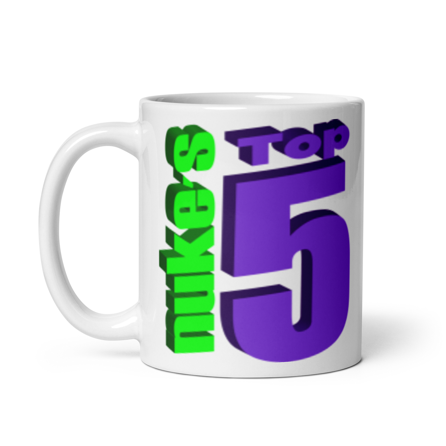 Nuke's Top 5 White Glossy Mug Checklist- 11oz TWO SIDED